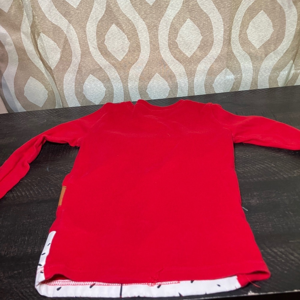 Kids Old Navy Size 5T Santa Suit Long Sleeve Shirt Christmas Pajama Top - Picture 4 of 6
